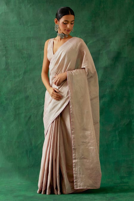Vinusto Zari Silk Saree With Blouse 