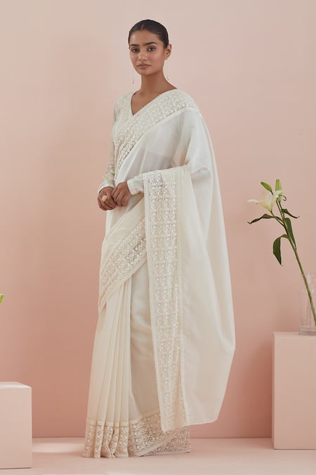 Vinusto Pristine Chanderi Embroidered Saree 