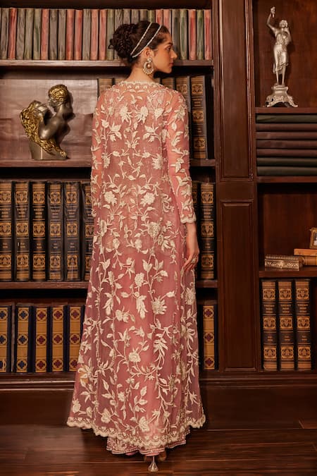 Cherie D Revelation Pearl Embroidered Jacket & Sharara Set 