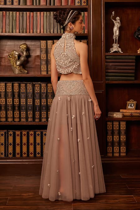 Cherie D Whisper 3D Flower Embroidered Lehenga Set 