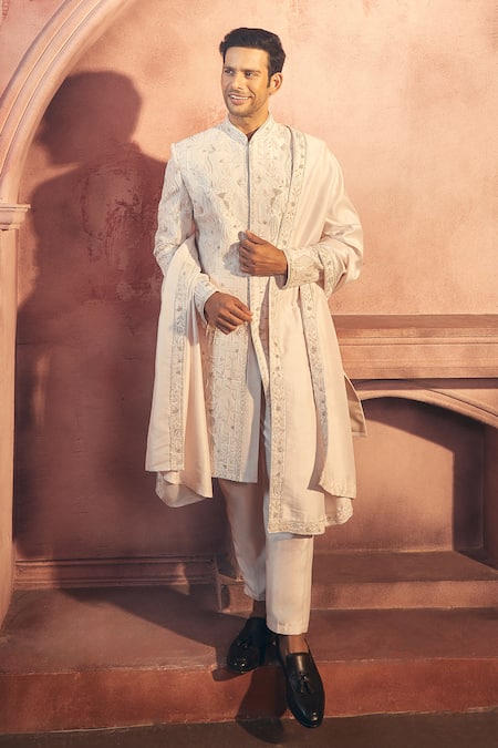 Alaya Advani Cutdana & Bead Embroidered Sherwani Set 