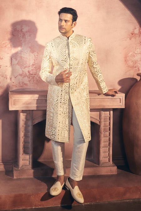 Alaya Advani Foil Work Sherwani & Pant Set 