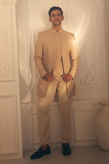 Alaya Advani Bead Embroidered Sherwani & Pant Set 