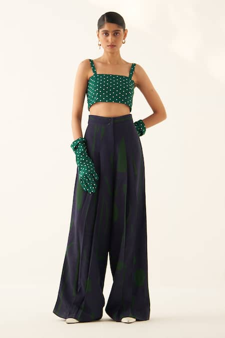 OFRIDA Last Mist Hand Painted Pleated Pant 