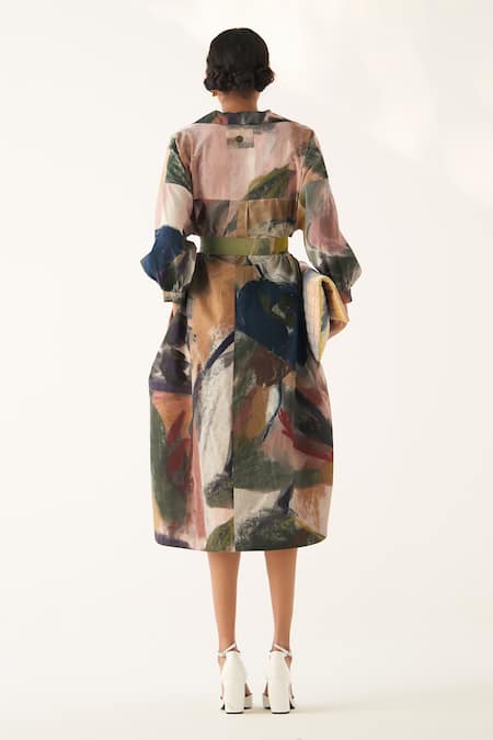 OFRIDA Wallflower Abstract Hand Painted Dress 