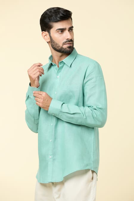 Arihant Rai Sinha Linen Solid Shirt 