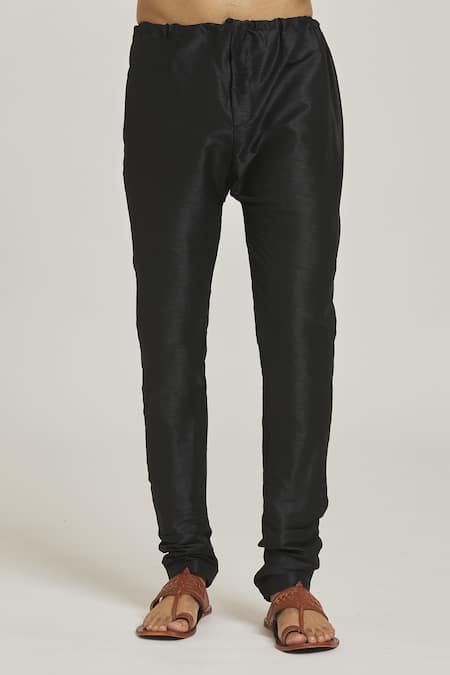 Arihant Rai Sinha Black Jacquard, Silk Embroidery Star Bundi Set at Aza Fashions Arihant Rai Sinha_Black Jacquard, Silk Embroidery Star Bundi Set _at_Aza_Fashions