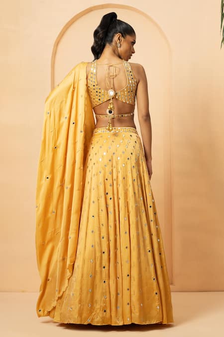 Quench A Thirst Mirror Embellished Lehenga Set 