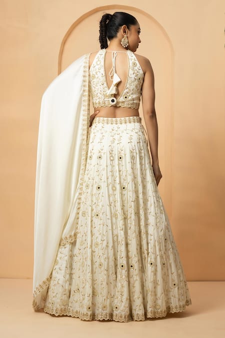 Quench A Thirst Pearl Embellished Lehenga Set 