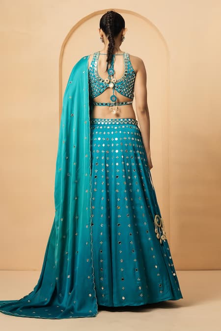 Quench A Thirst Mirror Work Lehenga Blouse Set 