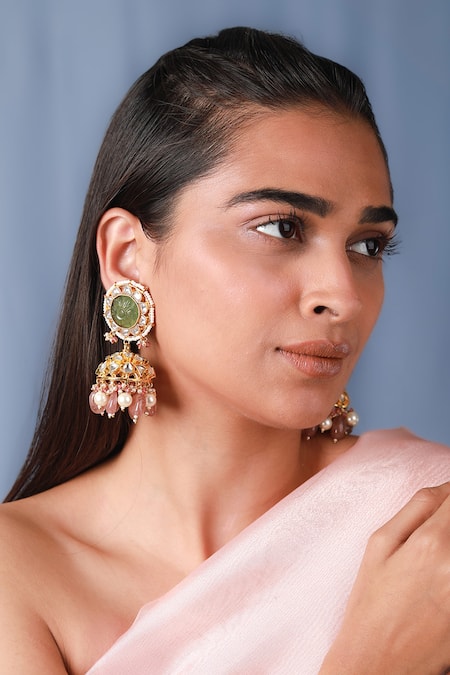 Riana Jewellery Phool Jadau Kundan & Stone Embellished Choker Set 