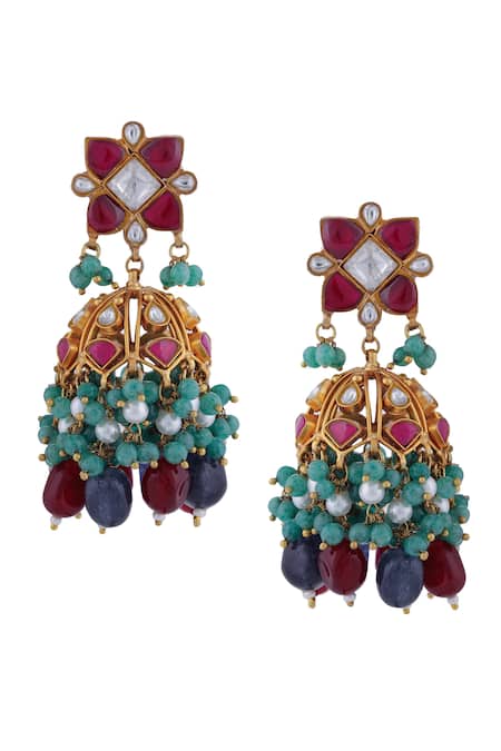 Buy Riana Jewellery Blue Pearls, Crystals, Stones Phool Bahar Jadau Kundan And Embellished Choker Set Online at Aza Fashions Buy_Riana Jewellery_Blue Pearls, Crystals, Stones Phool Bahar Jadau Kundan And Embellished Choker Set _Online_at_Aza_Fashions