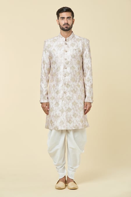 Buy Arihant Rai Sinha Gold Silk Sequins Diamond Embroidered Kurta With Dhoti Pant Online at Aza Fashions Buy_Arihant Rai Sinha_Gold Silk Sequins Diamond Embroidered Kurta With Dhoti Pant _Online_at_Aza_Fashions