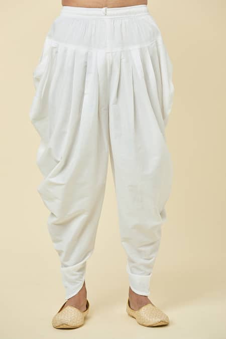 Buy_Arihant Rai Sinha_Pink Silk Sequins, Embroidery Placement Kurta With Dhoti Pant 