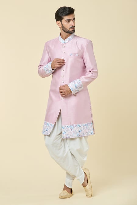 Arihant Rai Sinha Placement Embroidered Kurta With Peshwari Dhoti Pant 