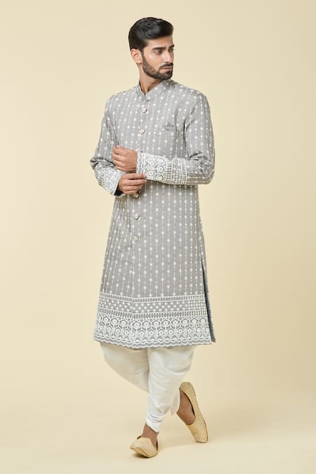 Arihant Rai Sinha Floret Embroidered Kurta With Dhoti Pant 