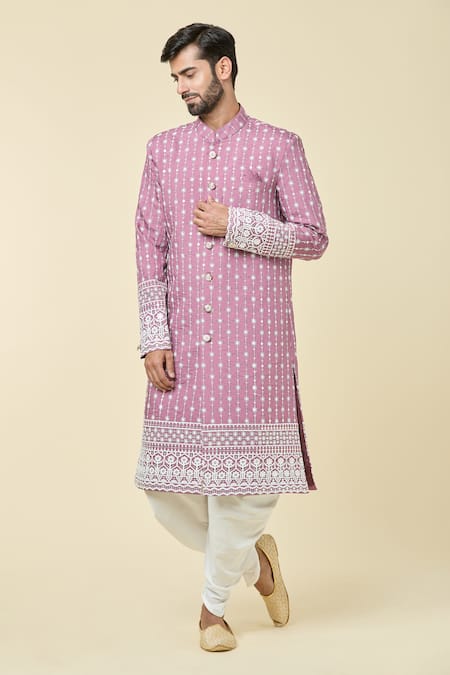 Arihant Rai Sinha Floret Bloom Embroidered Kurta With Dhoti Pant 