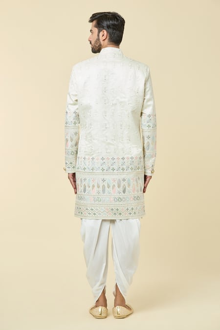 Arihant Rai Sinha Regal Floral Embroidered Kurta With Dhoti Pant 