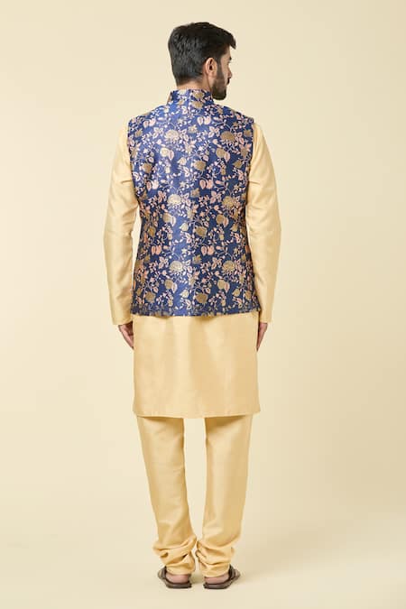 Arihant Rai Sinha Floral Woven Bundi Kurta Set 