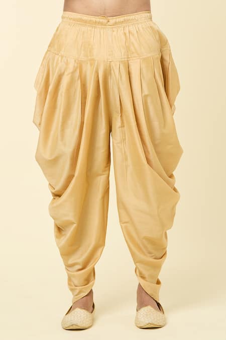 Arihant Rai Sinha_Yellow Silk Sequins, Embroidery Geometric Jacket Peshawari Pant Set _at_Aza_Fashions