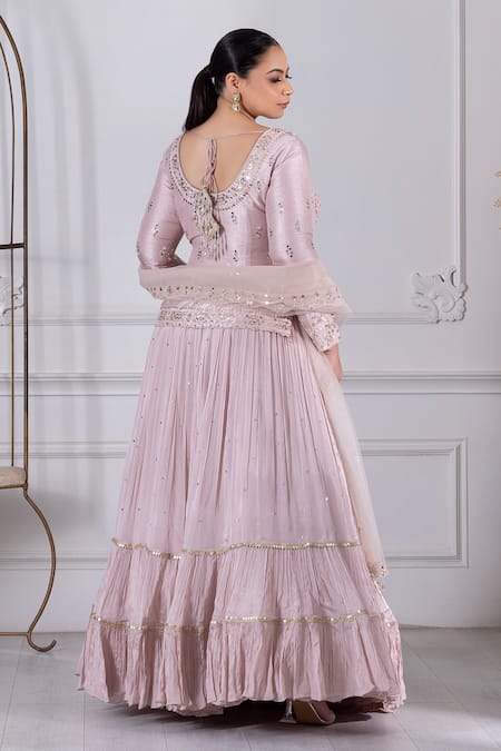 Raj Arora Embroidered Peplum Top Lehenga Set 