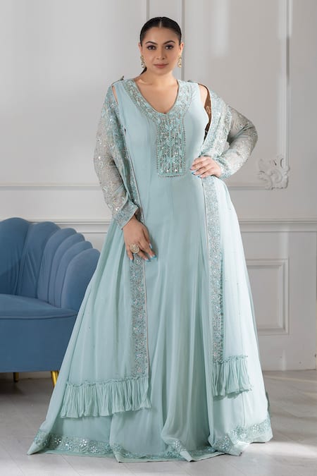 RAJ ARORA Embroidered Anarkali With Jacket 