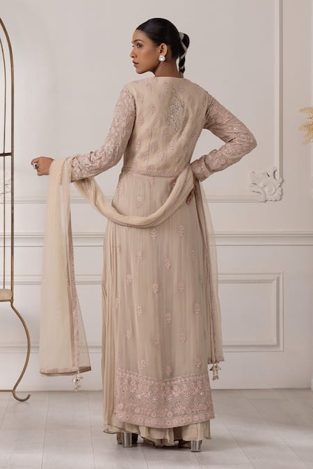 Raj Arora Embroidered Kurta Sharara Set 
