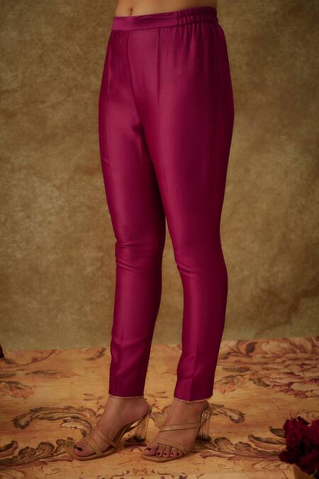 Buy The Aarya Purple Handloom Cotton, Organza Embroidery, Hand Woven Kalidaar Kurta Pant Set Online at Aza Fashions Buy_The Aarya_Purple Handloom Cotton, Organza Embroidery, Hand Woven Kalidaar Kurta Pant Set _Online_at_Aza_Fashions