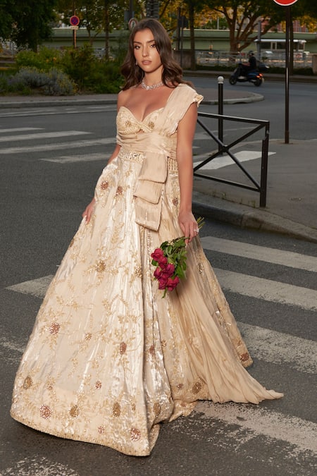 Jigar & Nikita Floral Vine Embellished Bridal Lehenga Set 