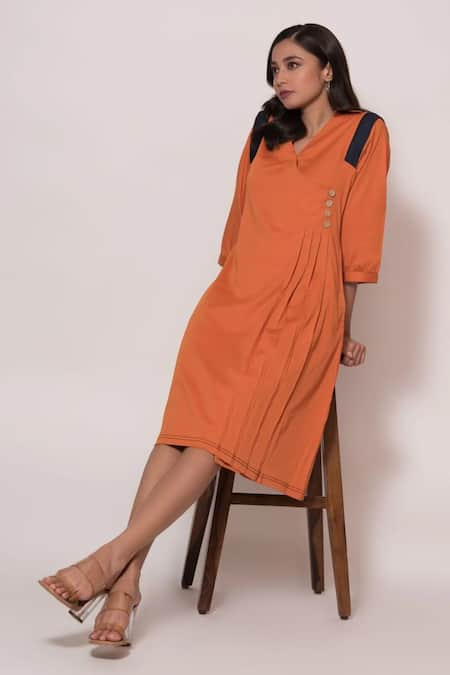 Veera Wear Overlap Midi Dress 