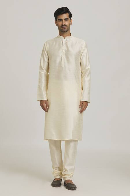 Arihant Rai Sinha_Green Jacquard, Silk Embroidery Bloom Pattern Bundi And Kurta Set_Online_at_Aza_Fashions