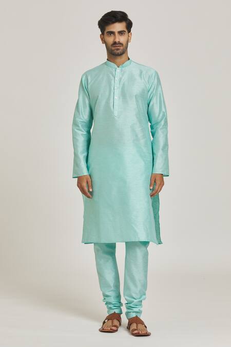 Arihant Rai Sinha_Gray Jacquard, Silk Embroidery Garden Pattern Bundi And Kurta Set _Online_at_Aza_Fashions