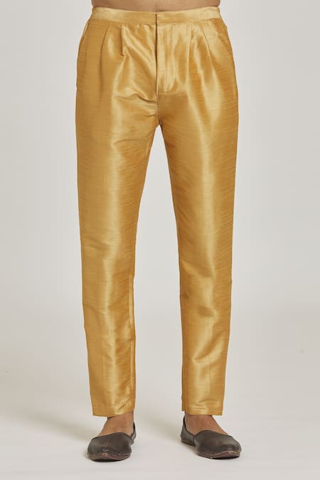 Arihant Rai Sinha_Maroon Silk Embroidery Geometric Print Sherwani Set _Online_at_Aza_Fashions