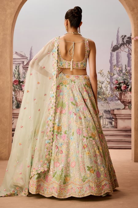 Aneesh Agarwaal Florence Embroidered Bridal Lehenga Set 