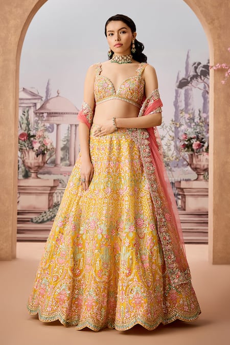 Aneesh Agarwaal Mughlai Bahar Embroidered Bridal Lehenga Set 