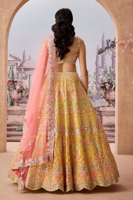 Aneesh Agarwaal Mughlai Bahar Embroidered Bridal Lehenga Set 