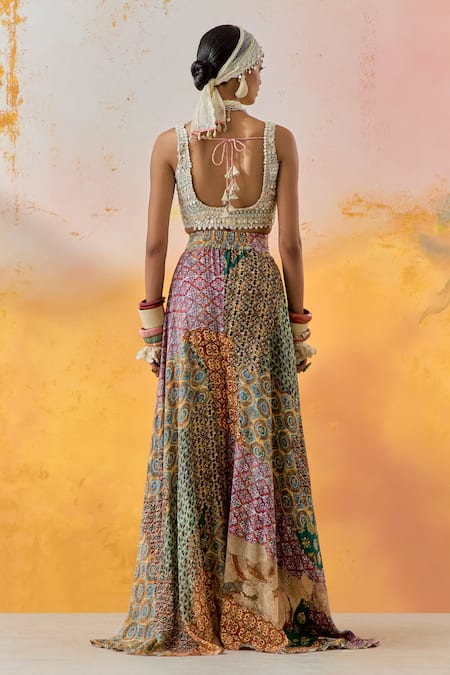 Aseem Kapoor Kalpa Embroidered Blouse & Skirt Set 