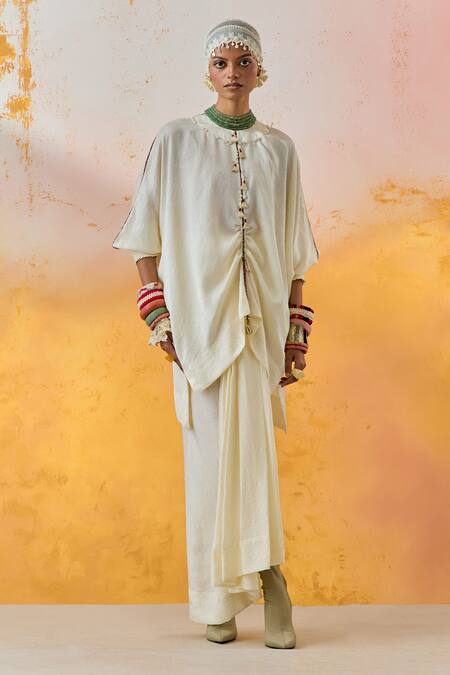 Shop Aseem Kapoor Multi Color Silk Embroidery Open Neck Veni Chevron Print Jacket Online at Aza Fashions Shop_Aseem Kapoor_Multi Color Silk Embroidery Open Neck Veni Chevron Print Jacket _Online_at_Aza_Fashions