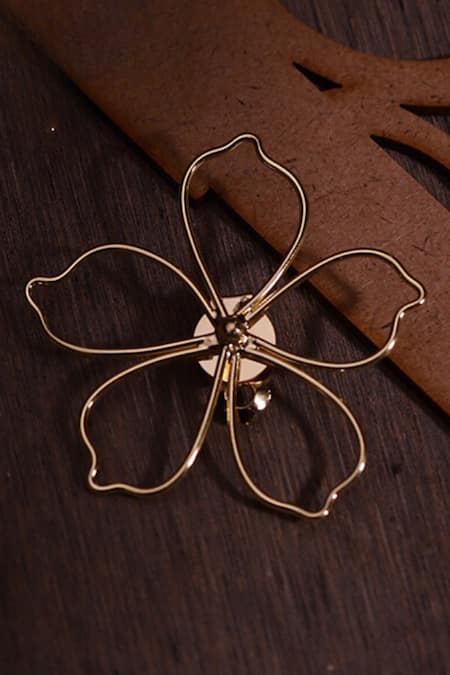 Shop_Dugran By Dugristyle_Gold Stones Khilafat Juda Pin _at_Aza_Fashions