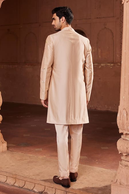 Contrast By Parth Bageecha Hand Painted Sherwani Set 