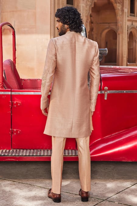 Contrast By Parth Raabta Applique Embroidered Sherwani Set 