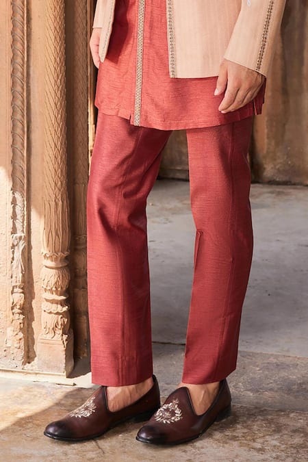 Buy Contrast By Parth Pink Silk Embroidery Inayat Floral Jacket And Kurta Set Online at Aza Fashions Buy_Contrast By Parth_Pink Silk Embroidery Inayat Floral Jacket And Kurta Set _Online_at_Aza_Fashions