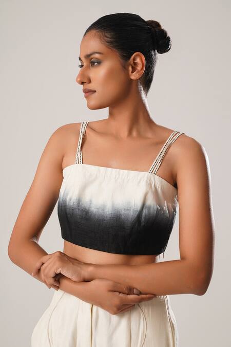 Atbw_White Silk Organza Open , Square Dori Detailed Jacket And Pant Set _at_Aza_Fashions