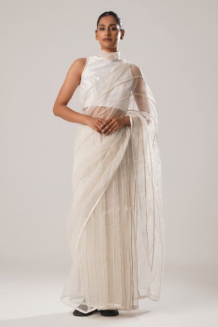 ATBW Dori Stripe Embroidered Saree 