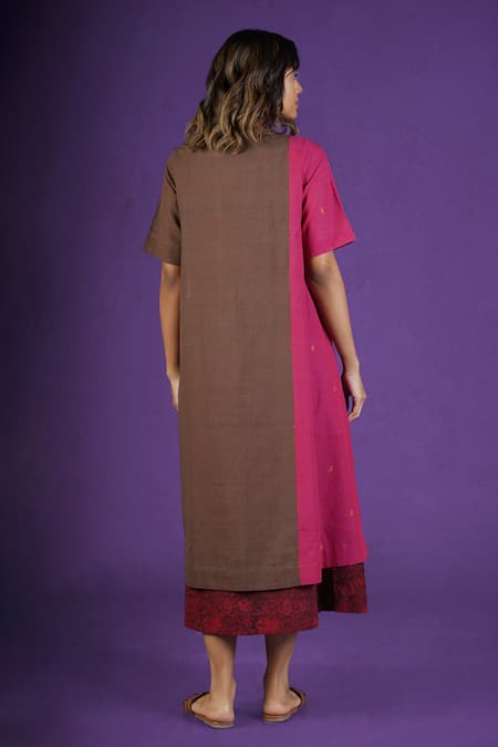 Mantra Pintuck Play Colorblock Dress 