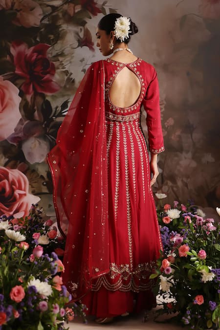 Saniya Sharma Floral Embellished Anarkali Set 