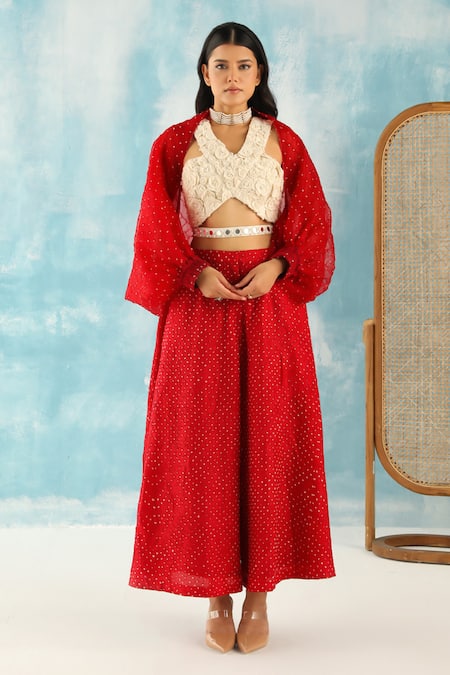 Twenty Nine Raidaana Bandhani Woven Cape 