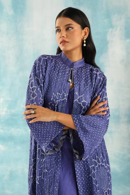 Shop Twenty Nine Blue Silk Mirrors V-neck Neckline Embroidered Shift Dress Online at Aza Fashions Shop_Twenty Nine_Blue Silk Mirrors V-neck Neckline Embroidered Shift Dress _Online_at_Aza_Fashions
