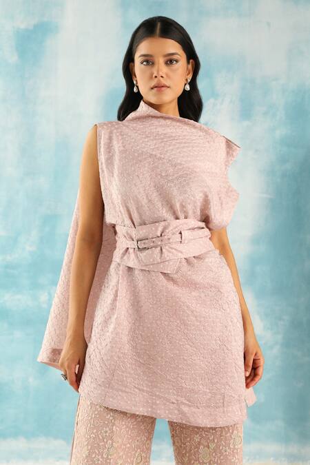 Twenty Nine Pink Georgette Embroidery Chikankari Tulip Pant at Aza Fashions Twenty Nine_Pink Georgette Embroidery Chikankari Tulip Pant _at_Aza_Fashions