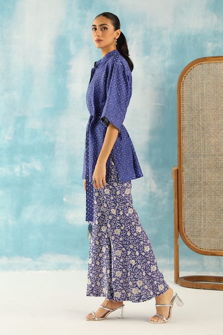 Buy Twenty Nine Blue Georgette Embroidery Chikankari Bell Bottom Pant Online at Aza Fashions Buy_Twenty Nine_Blue Georgette Embroidery Chikankari Bell Bottom Pant _Online_at_Aza_Fashions